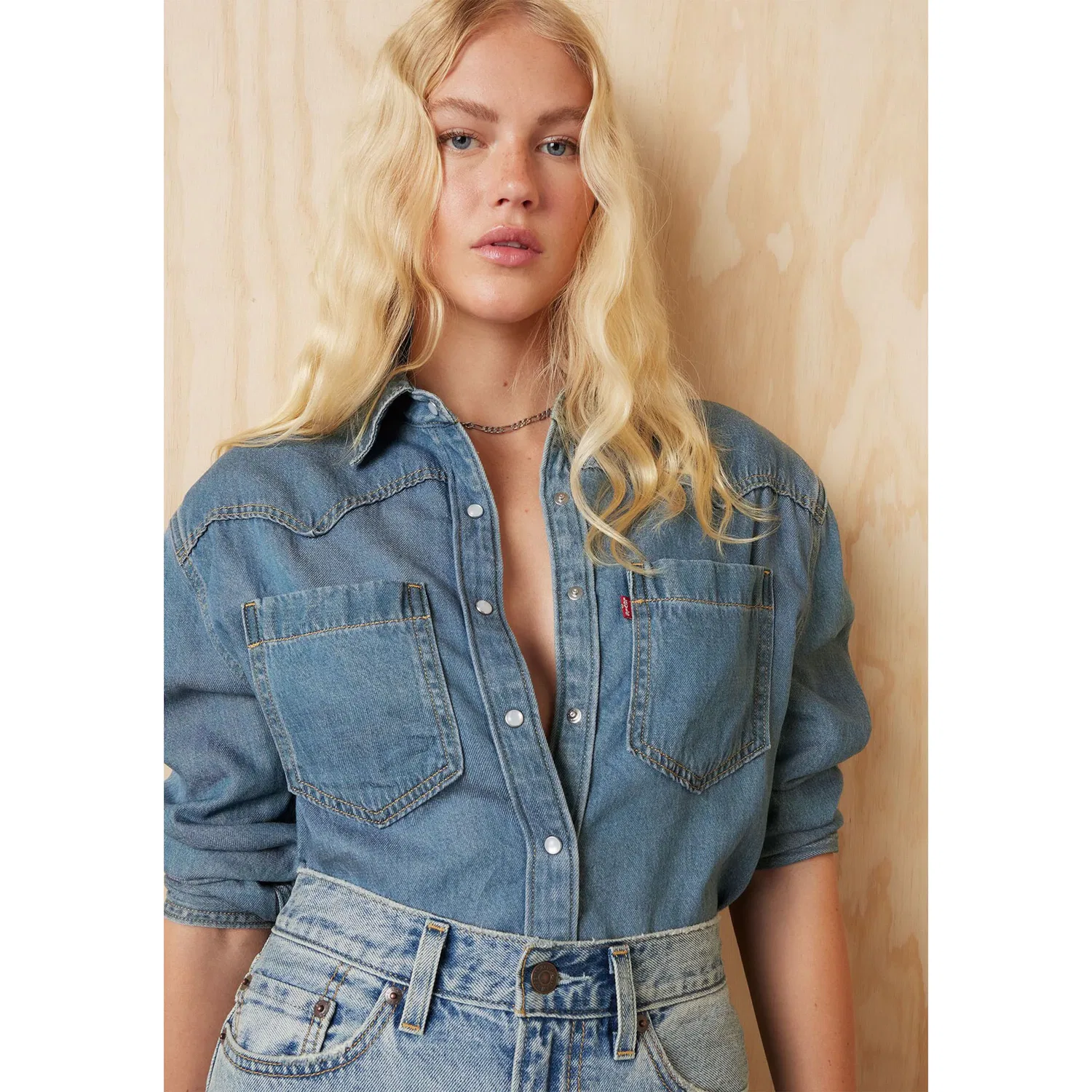 Женская джинсовая блуза с западным стилем Levi's, Going Steady — фото 4