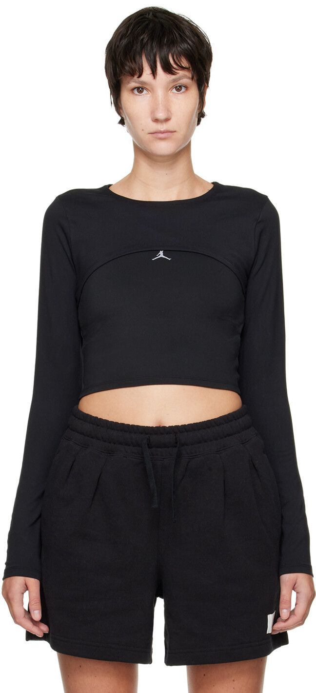 

Черный многослойный спортивный топ Nike Jordan