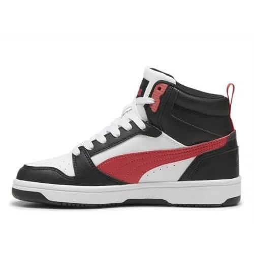 Детские кроссовки Puma Rebound V6 Mid Jr, Цвет Weiss Schwarz — фото 2