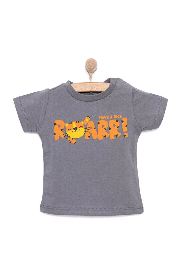 Детская футболка для мальчиков с принтом Hellobaby Ebebek Hello Baby, Dark Gray