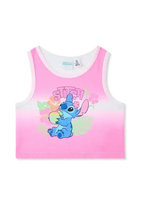 Топ с принтом Stitch printed Terranova, Rosa Barbie Chiaro, светло-розовый — фото 4
