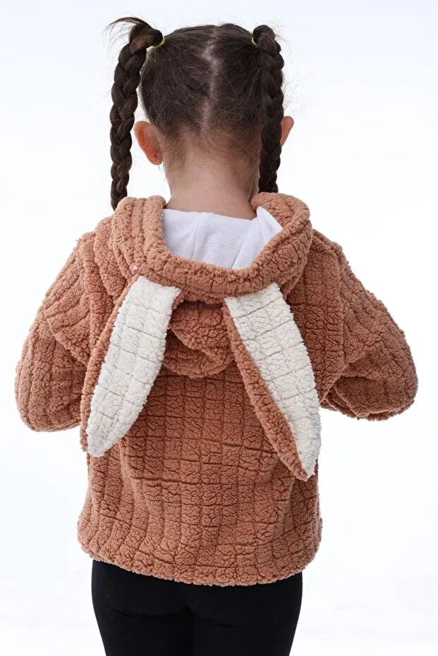 Детский кардиган с принтом Crocodile Patterned Aden Kids, Square Rabbit Coffee — фото 3
