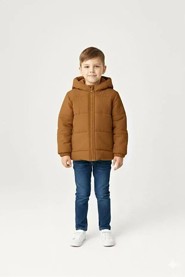 Детское пальто для мальчиков водонепроницаемое Lesso Kids, Tan Color