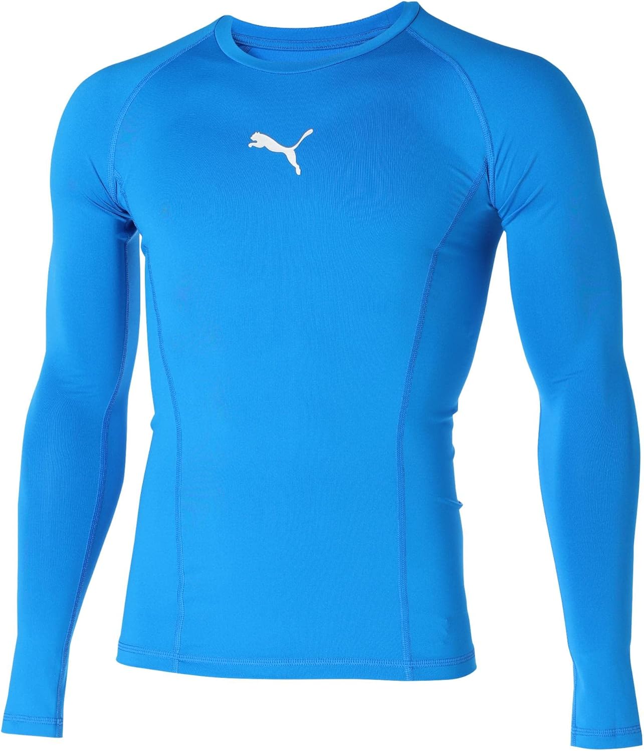 

Мужская футболка PUMA LIGA BASELAYER с круглым вырезом и длинными рукавами (658223) - влагоотводящий, быстросохнущий компрессионный внутренний слой для футбола, синий