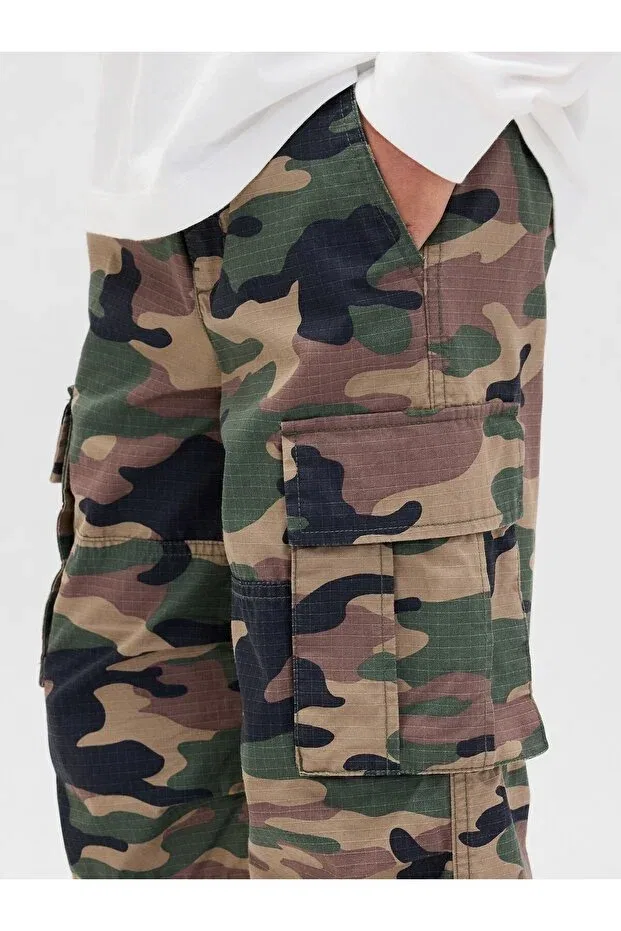 Детские брюки для мальчиков из хлопка с камуфляжем Gap, Camouflage-003 — фото 3