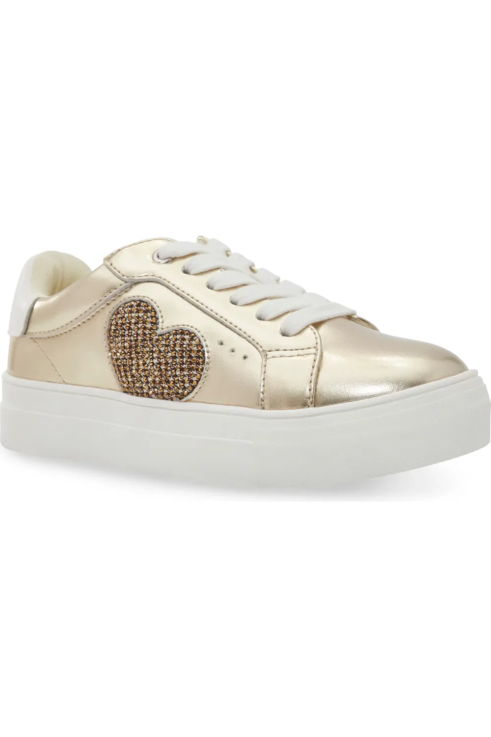 Детские кроссовки платформа с сердцем Mini Luckson Heart Kurt Geiger London, Gold