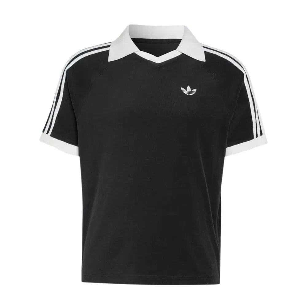 Женская футболка поло свободного кроя Adidas Originals, Black