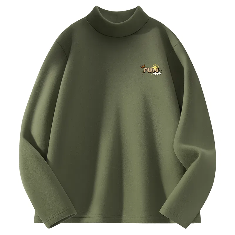Футболка детская безрукавка с принтом MINISO, Army Green