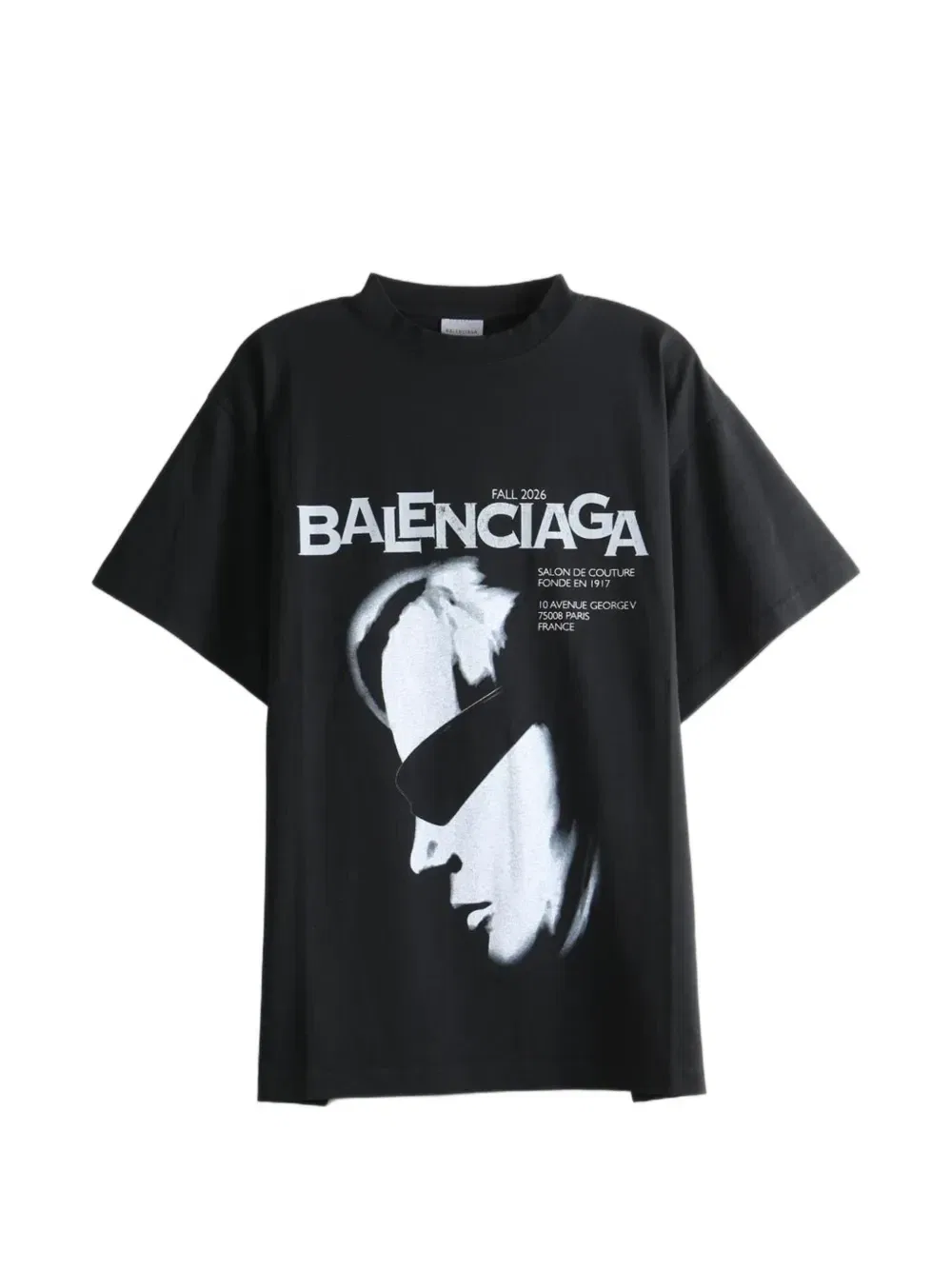 Футболка с графическим принтом Lady in Shades Balenciaga, черный