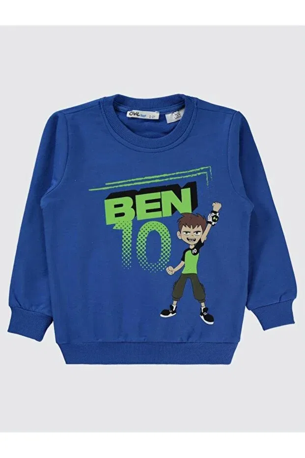 Детское для мальчиков свитшот с принтом Ben10 Ben 10, Saks Blue