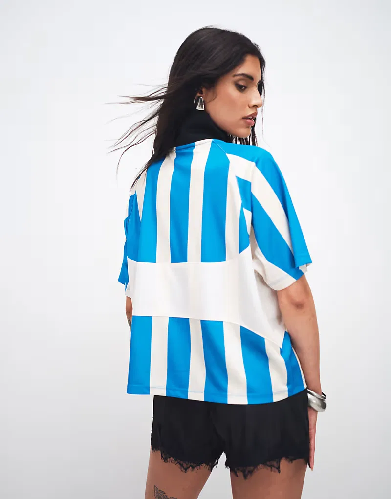 Футболка Nike Street Stripe сине-белого — фото 4