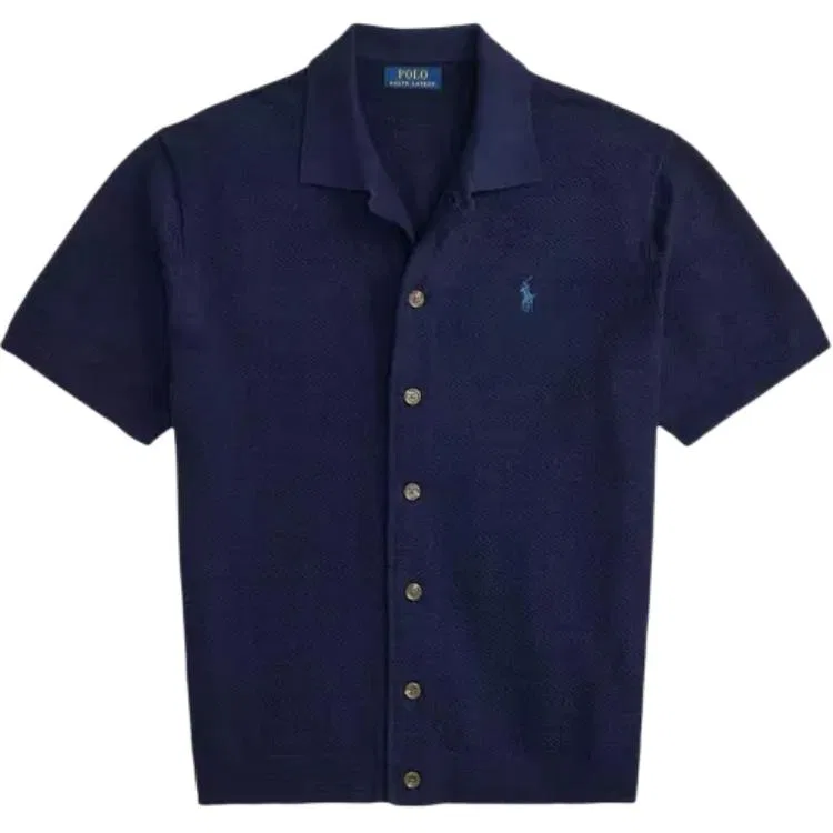 Мужской джемпер с лацканом, прямой крой, Polo Ralph Lauren, Blue
