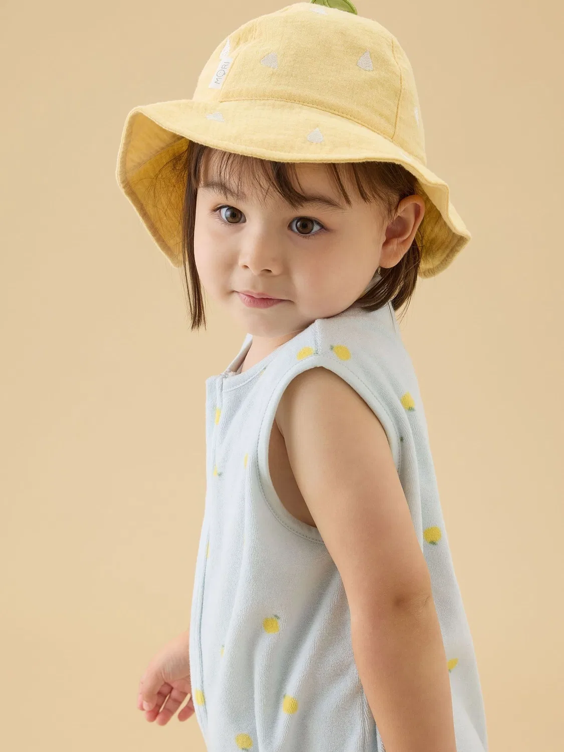 Комбинезон с лимонным принтом, модель Blue Lemon Print Mori, голубой — фото 3