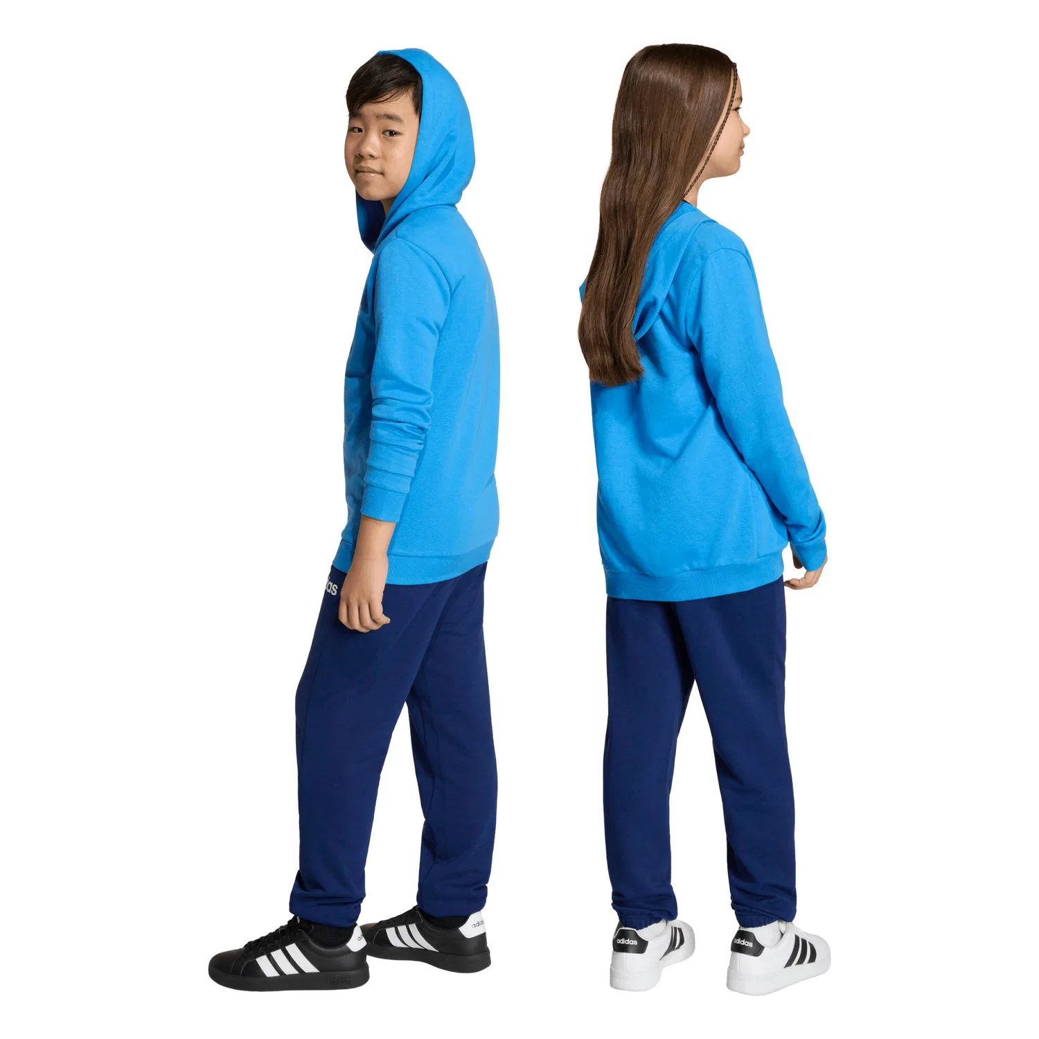 Детский спортивный костюм J LIN FT Tracksuit Adidas, Konigsblau Weiss Navyblau — фото 4