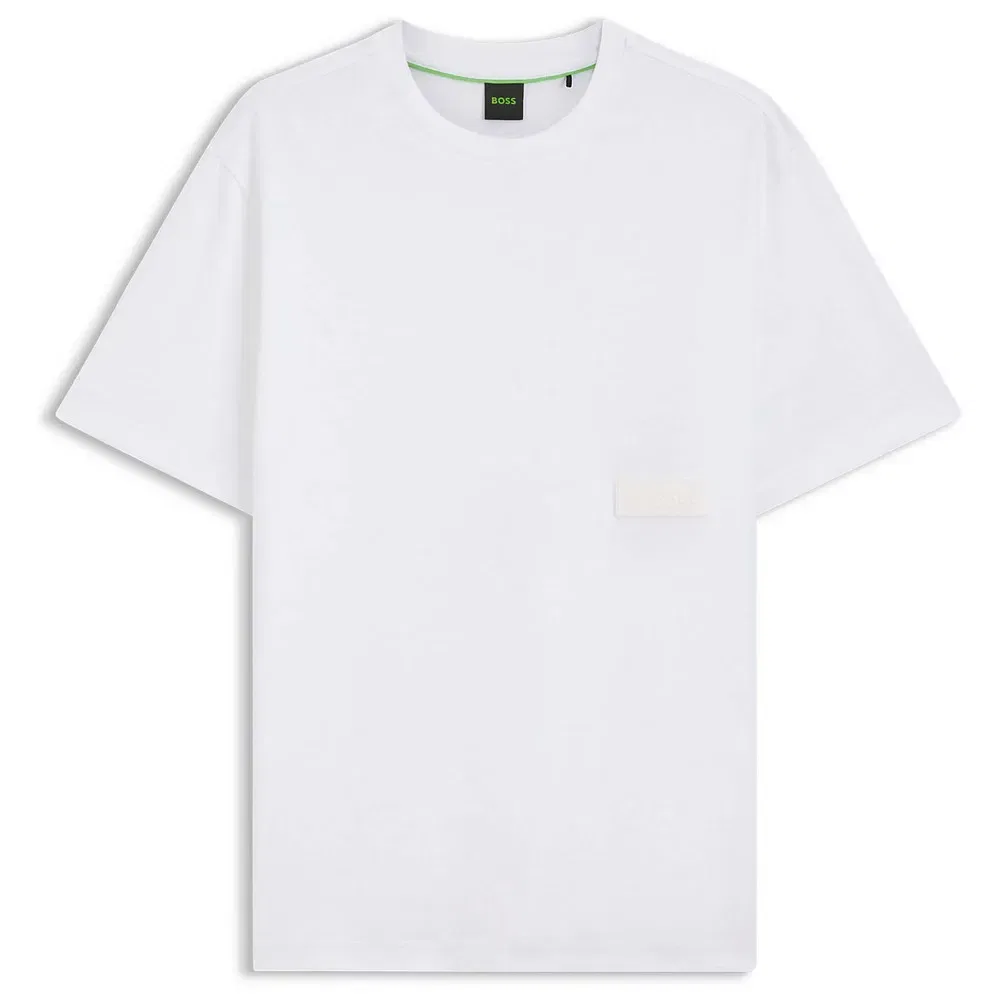 Мужская футболка с коротким рукавом BOSS Structure 10262150, White