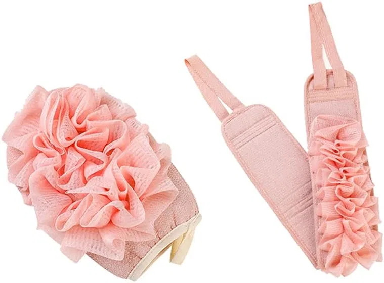 Эксфолиирующие варежки и перчатки, 2 шт, zxb-shop, Pink