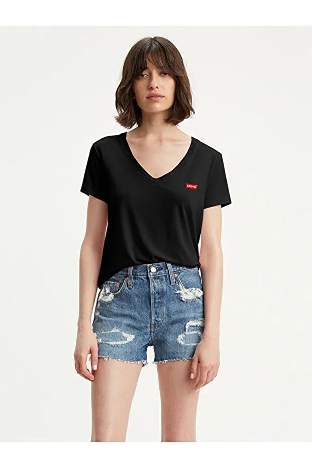 Женская футболка с v-образным вырезом Levi'S, Black