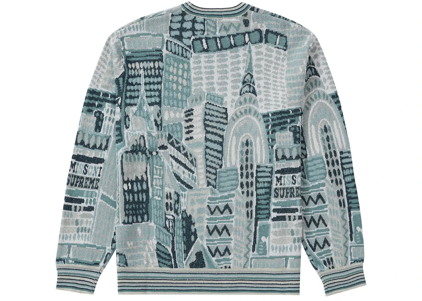 Мужской свитер с узором Missoni Supreme, White — фото 2