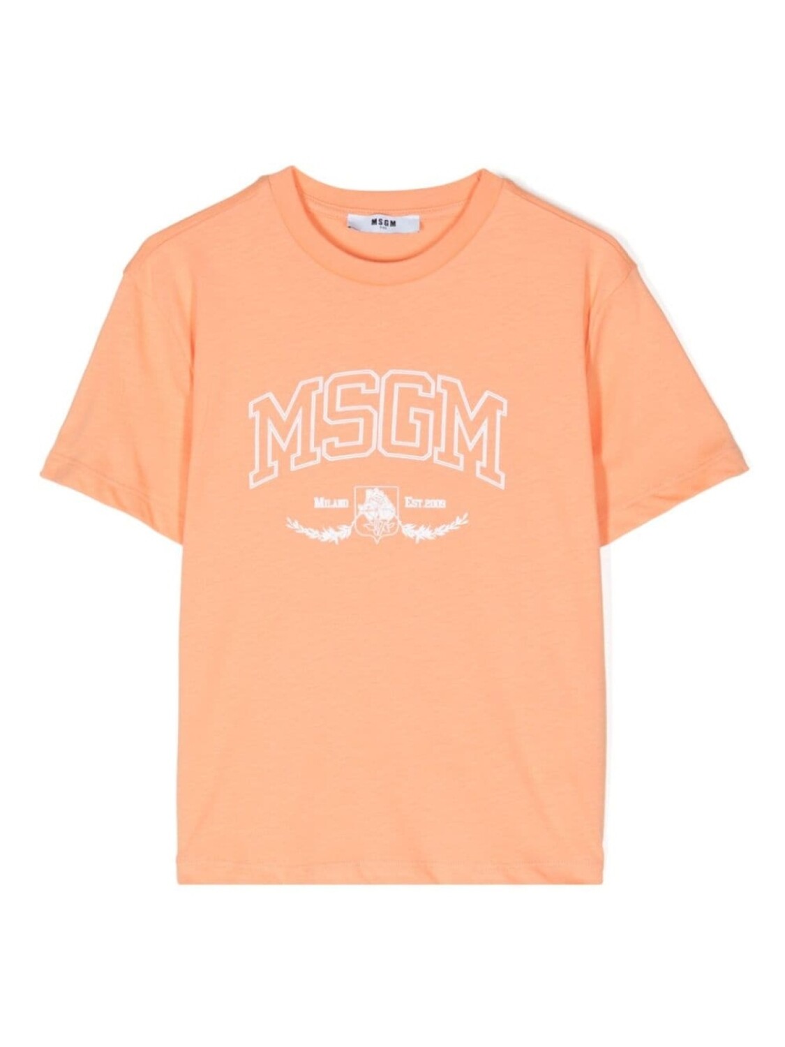 

Хлопковая футболка с логотипом MSGM Kids, оранжевый