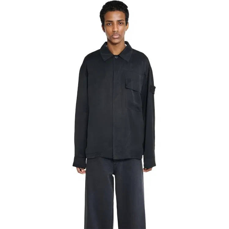 Мужская рубашка с длинным рукавом STONE ISLAND, Black