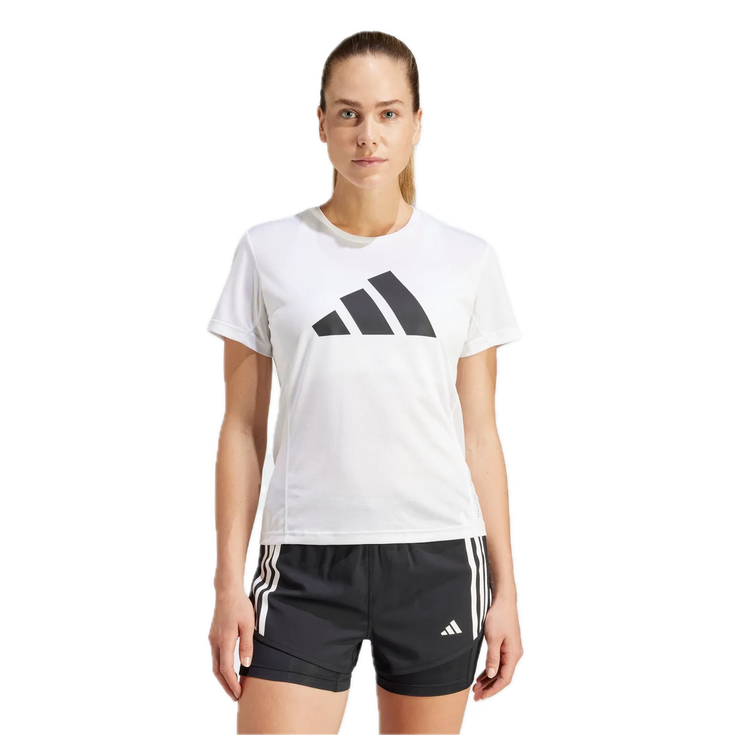 Женская футболка для бега Adidas, белый — фото 2