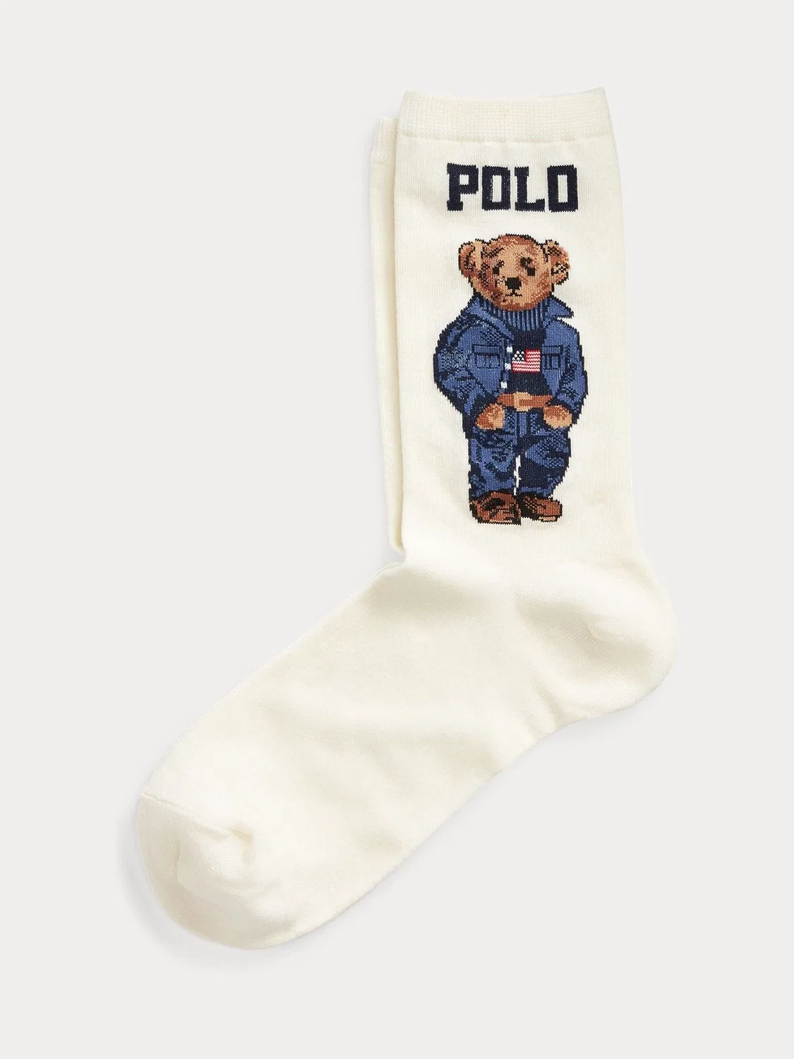 Носки Ralph Lauren, хлопковая смесь, Amer Bear, Cream