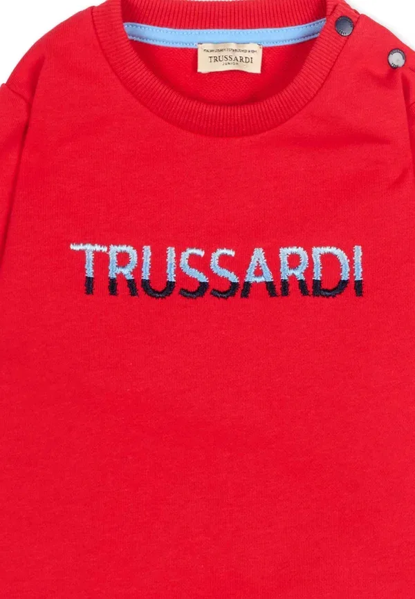 Свитшот из хлопка Tru Trussardi Junior, Red, красный — фото 3