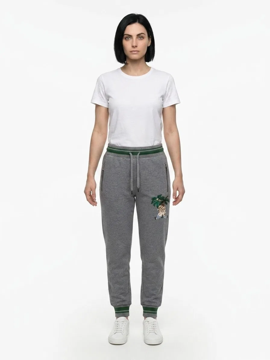 Женские спортивные брюки с логотипом Dolce & Gabbana, Gray