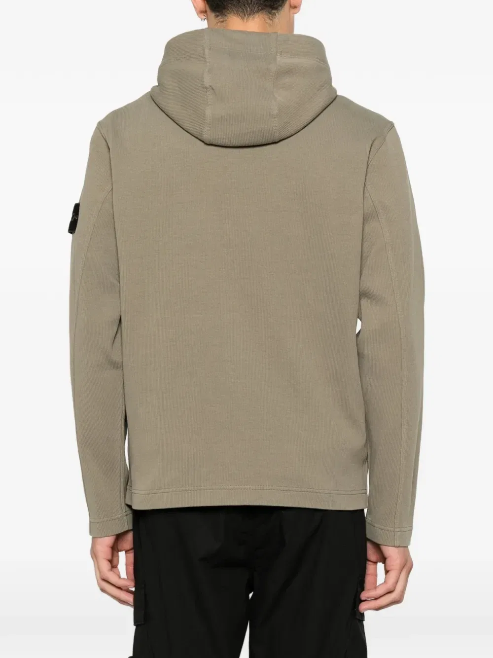 Толстовка на молнии с нашивкой-логотипом Stone Island, зеленый — фото 4