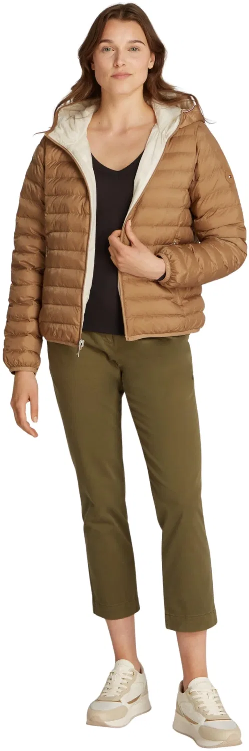Женская куртка утепленная двусторонняя Tommy Hilfiger, Khaki (Safari Canvas) — фото 4