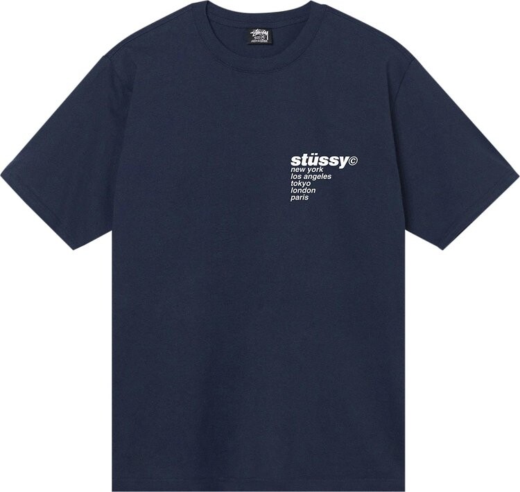 

Футболка Stussy Strawberry Tee 'Navy', синий