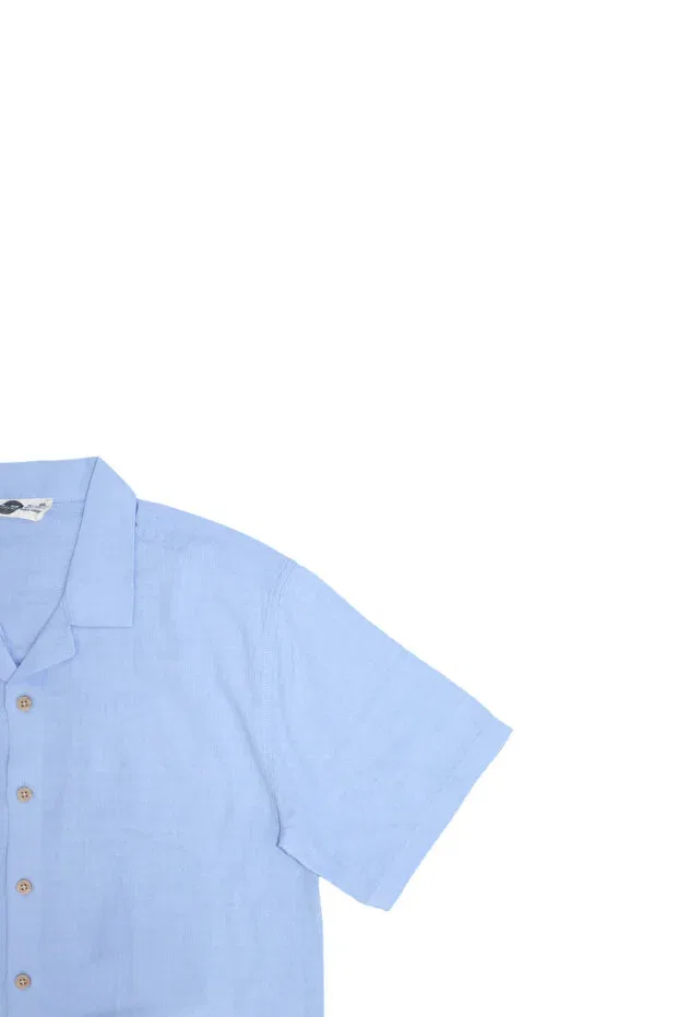 Детская рубашка с коротким рукавом хлопковая Rg Kidsstore, Blue — фото 4