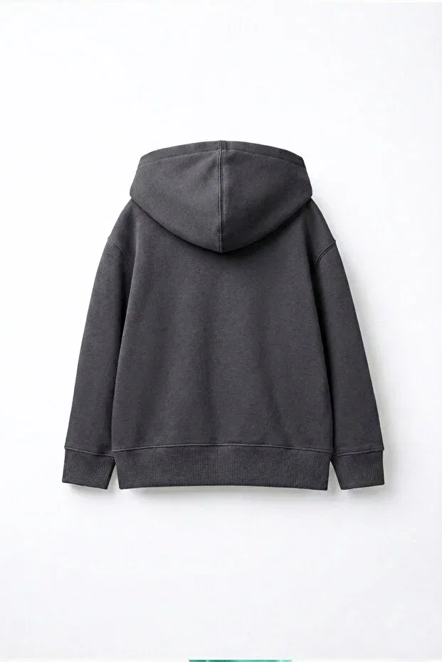 Детский кардиган-худи на молнии базовый C.C.L. Coccolin Kids Baby Clup, Smoke Grey — фото 2