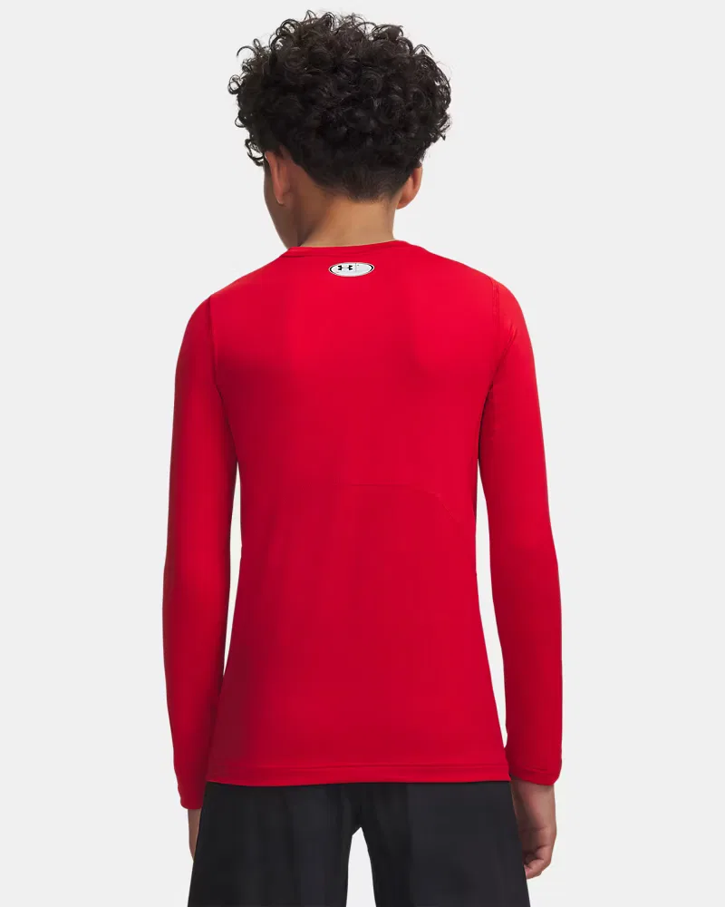 Лонгслив ультралегкий влагоотводящий HeatGear Armour UnderArmour, Red/White — фото 2