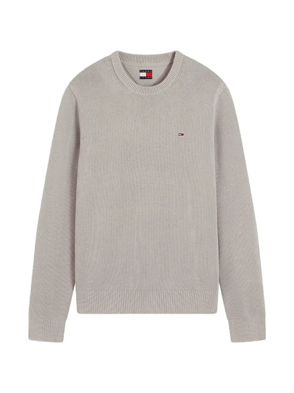 Свитер в рубчик с флагом Tommy Tommy Hilfiger, бежевый