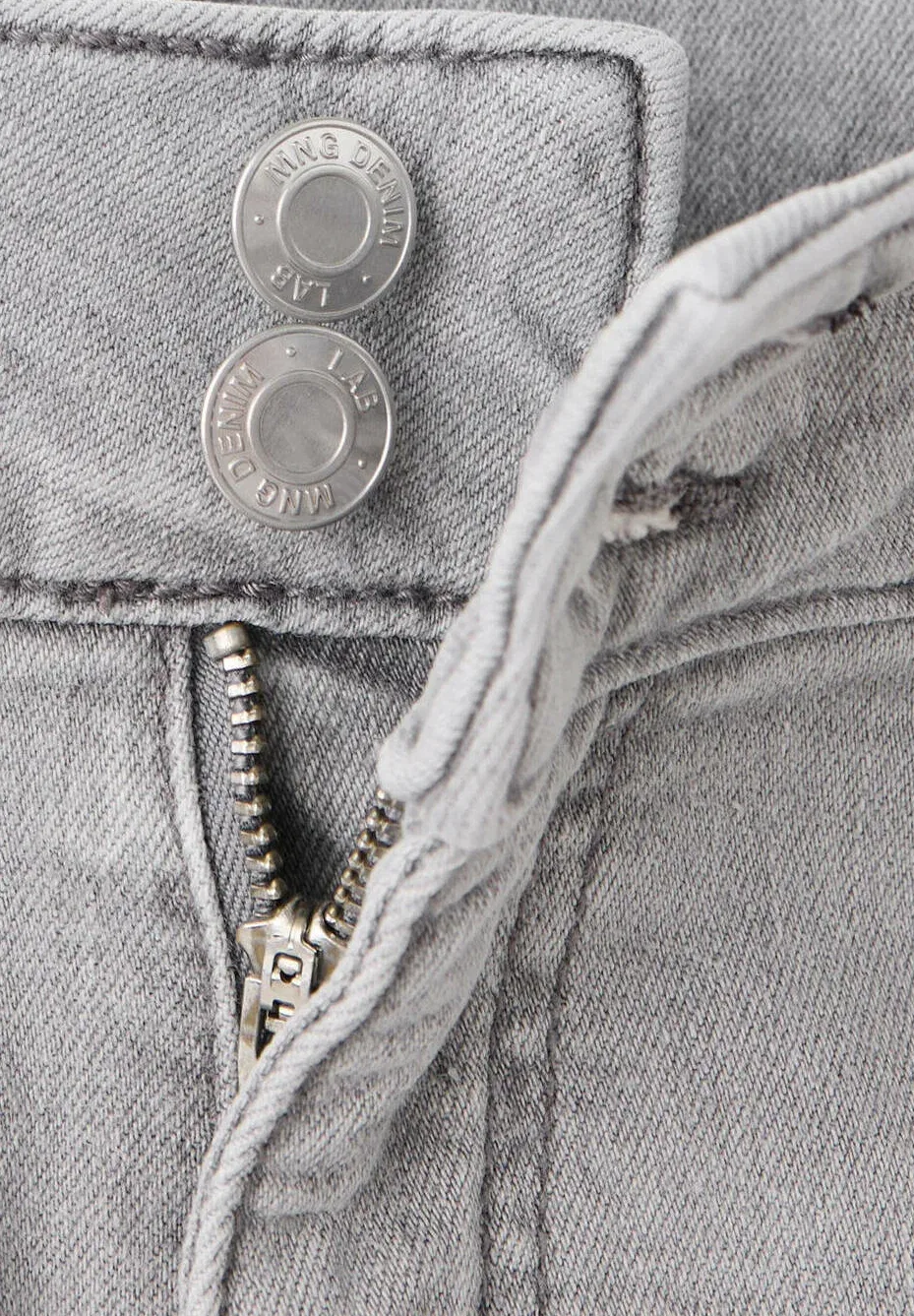 Детские джинсы свободного кроя Mango Kids, Grey Denim — фото 4