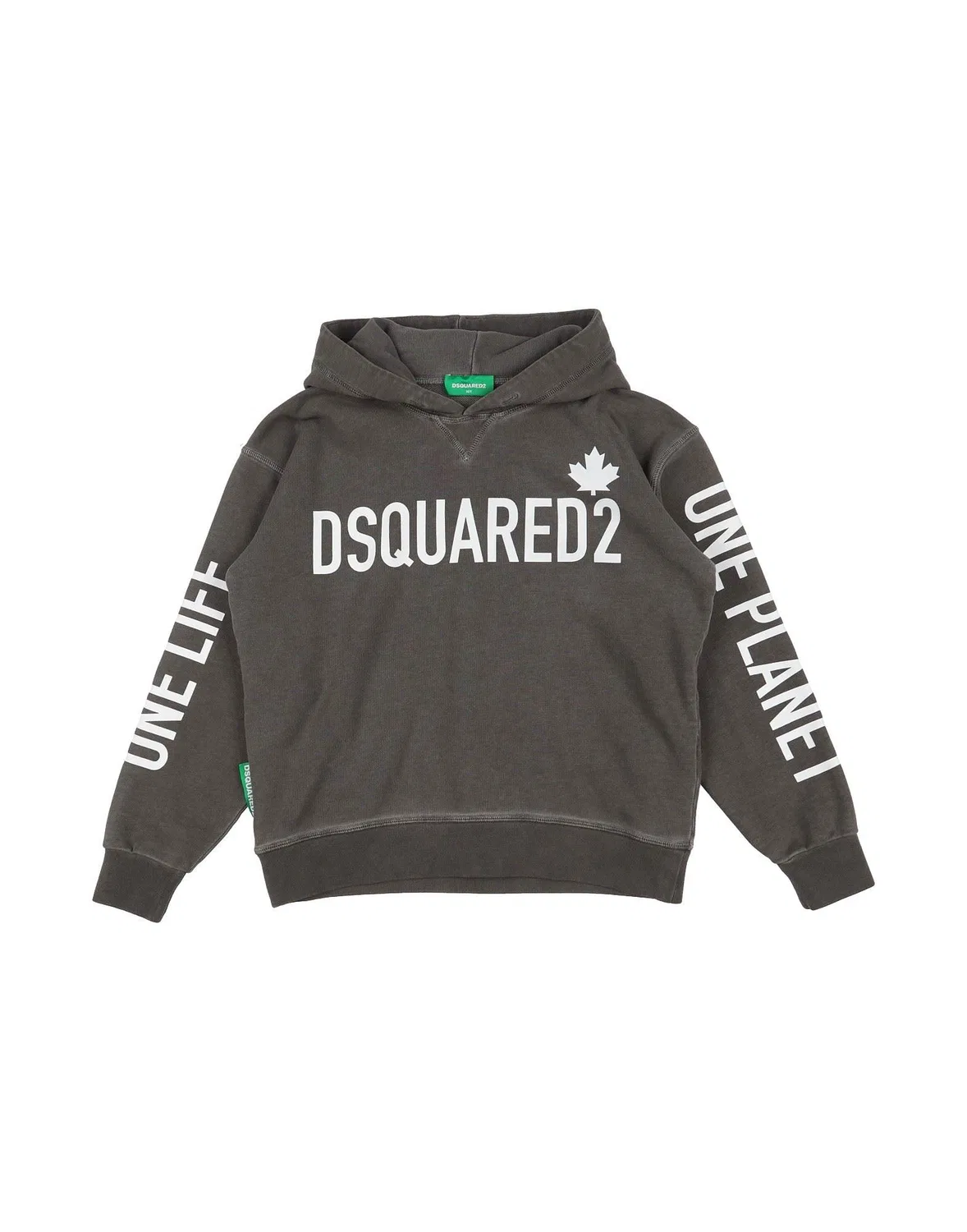 Детская толстовка с капюшоном из футера Dsquared2, Lead