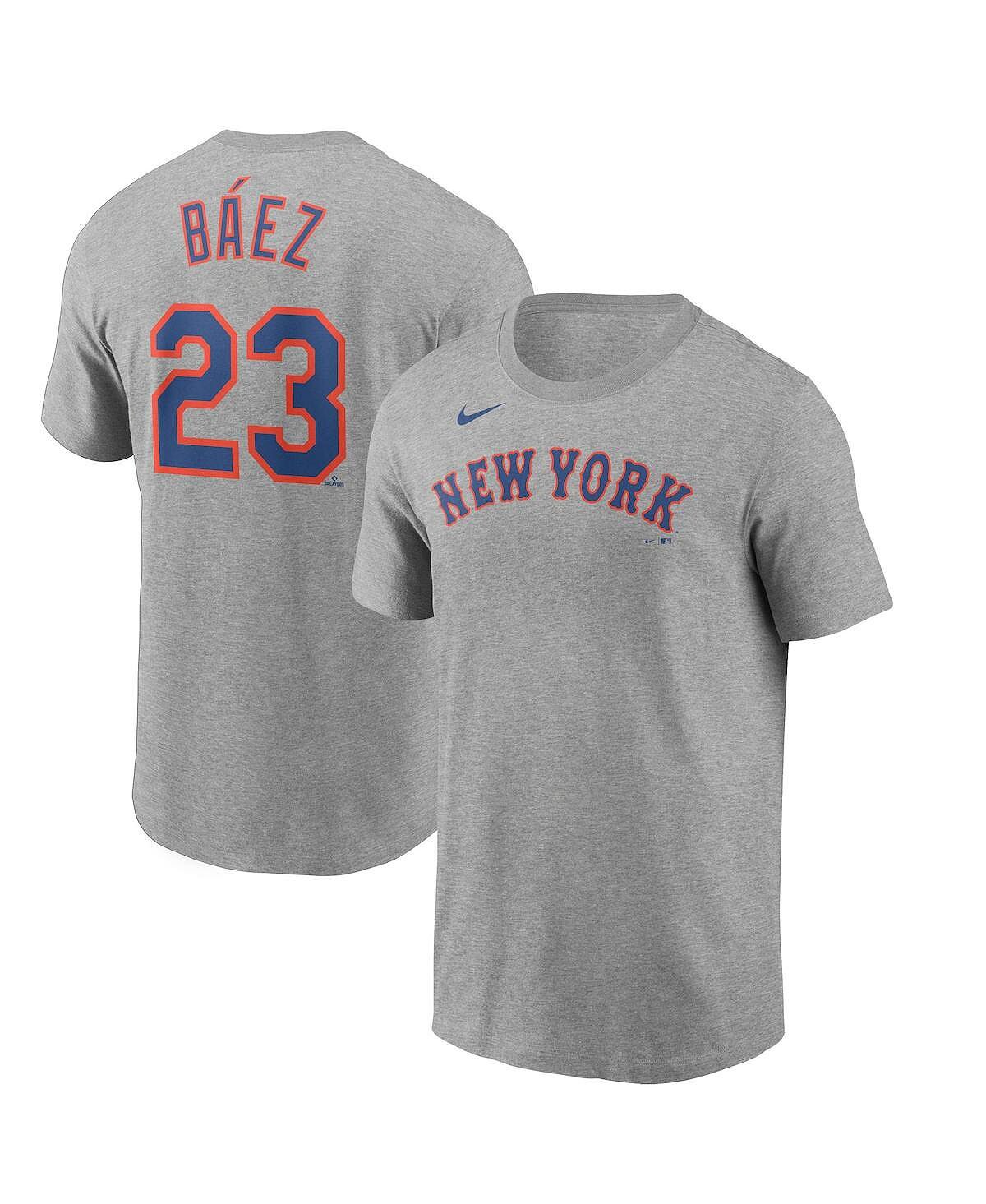 

Мужская футболка javier baiez heathered grey new york mets name number Nike, мульти