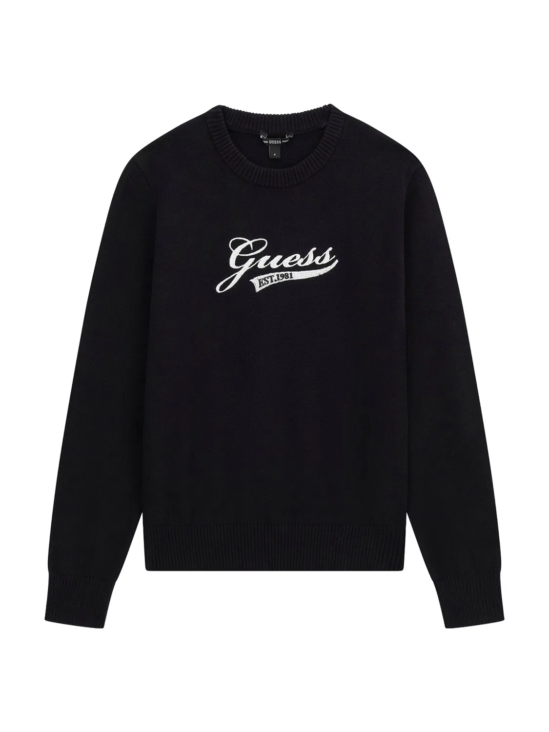 Пуловер стандартного кроя для мальчика Guess, черный