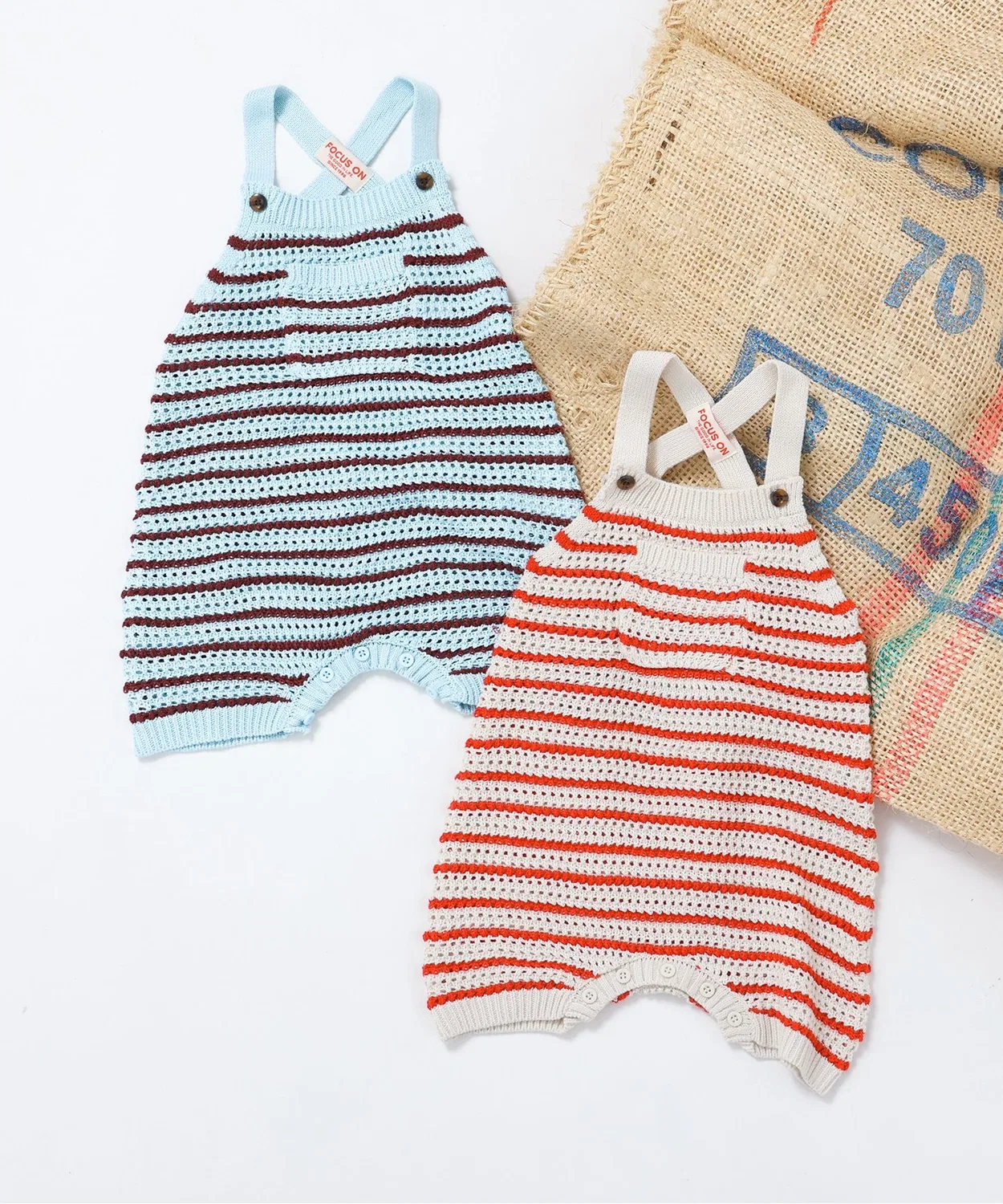 Детский комбинезон-сарафан Bpop Summer Knit Salopette, красный — фото 2