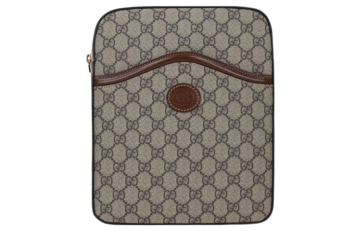 

Покрытый тканью кожаный мессенджер, кроссбоди, плечевая сумка мужская GUCCI
