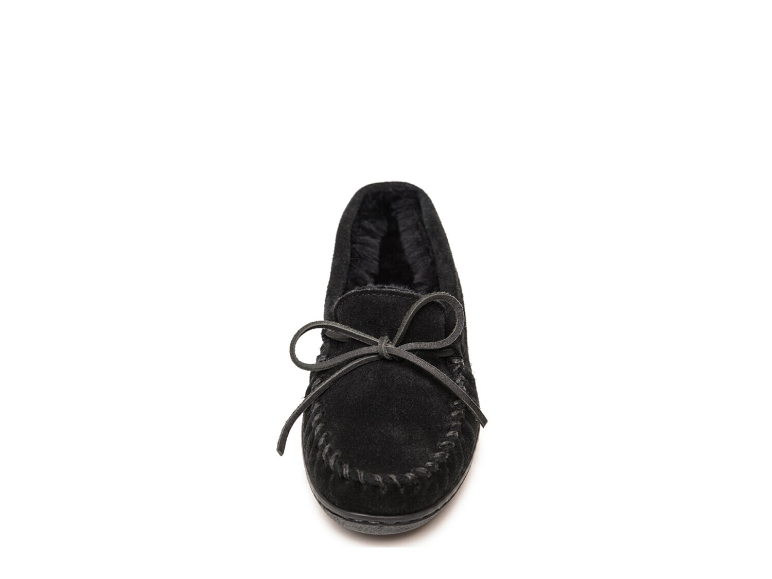 Тапочки-мокасины Minnetonka на жесткой подошве, черный — фото 4