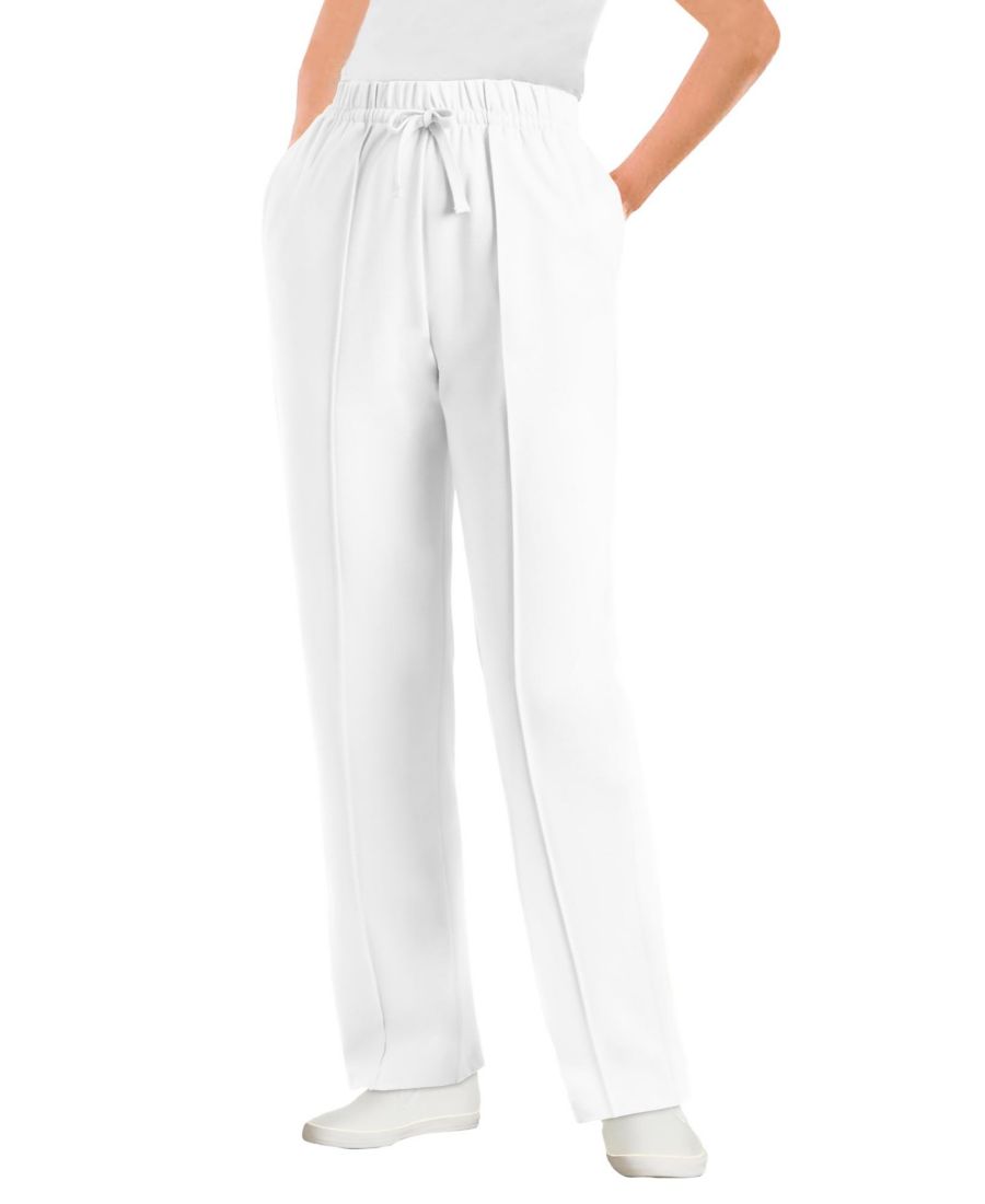 

Женские удобные трикотажные брюки Within на шнуровке Woman Within, White