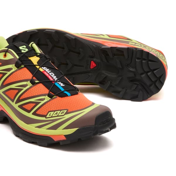 Кроссовки Xt-6 Salomon, красный оранжевый/ярко-зеленый/черный — фото 4
