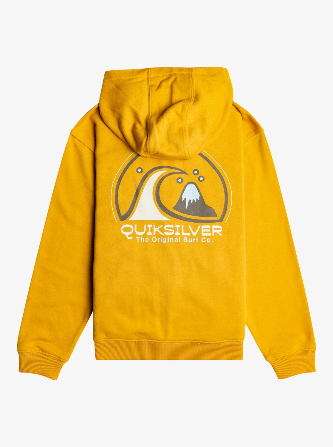 Детская толстовка Quiksilver Circle Way, желтая, хлопковая, с длинным рукавом и полной застежкой-молнией, GBO50 — фото 2