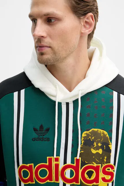 Худи Adidas Originals, зеленый — фото 4