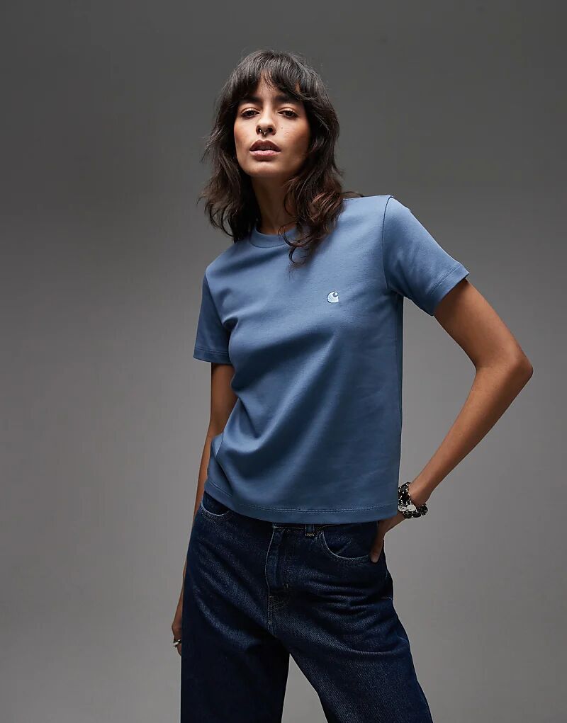 

Футболка Carhartt WIP Luca с короткими рукавами, цвет: синий, стираный