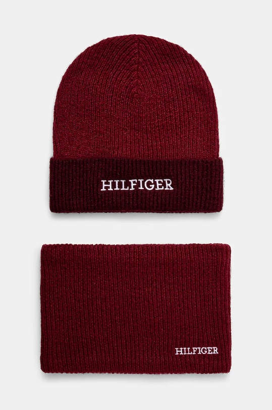 

Детский комплект: шапка и шарф Tommy Hilfiger, красный