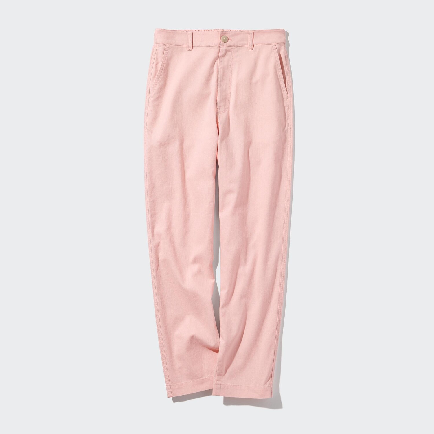 

Зауженные брюки из смеси льна и хлопка UNIQLO, розовый