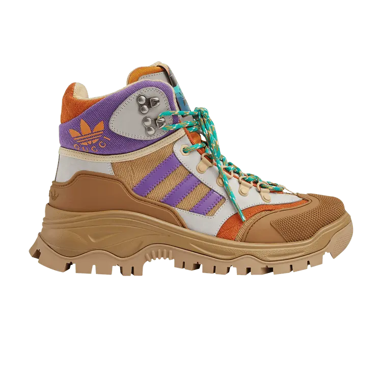 Ботинки Adidas x Gucci Wmns Lace Up Boot 'Brown Purple', коричневый